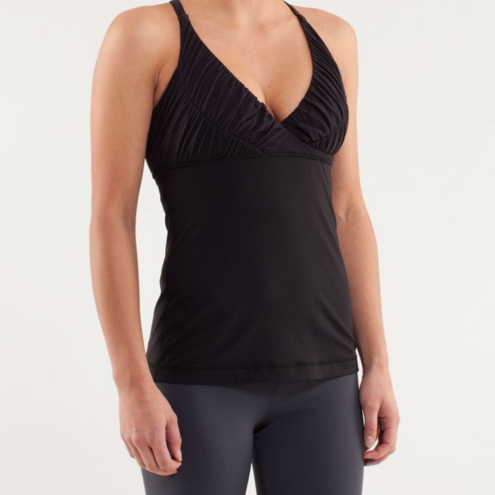 Lululemon Pure Balance Tank 6 Black Yoga Lift Climb Pilates Pickleball
